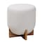 Baxton Studio Fisk Japandi Light Grey Boucle Fabric and Walnut Brown Finished Wood Ottoman Footstool 233-13325-ZORO - alternate 1